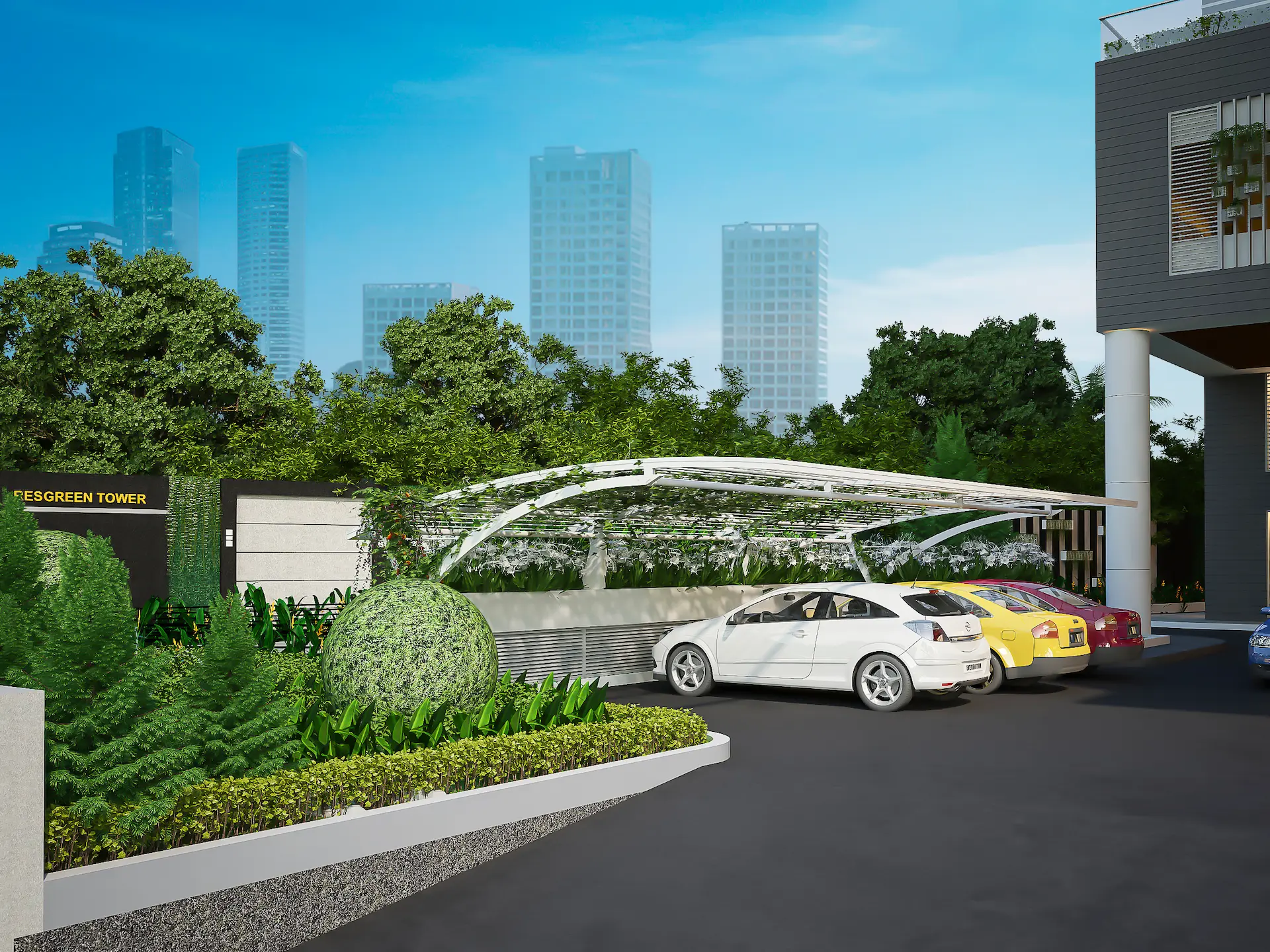 bãi đậu xe căn hộ resgreen tower