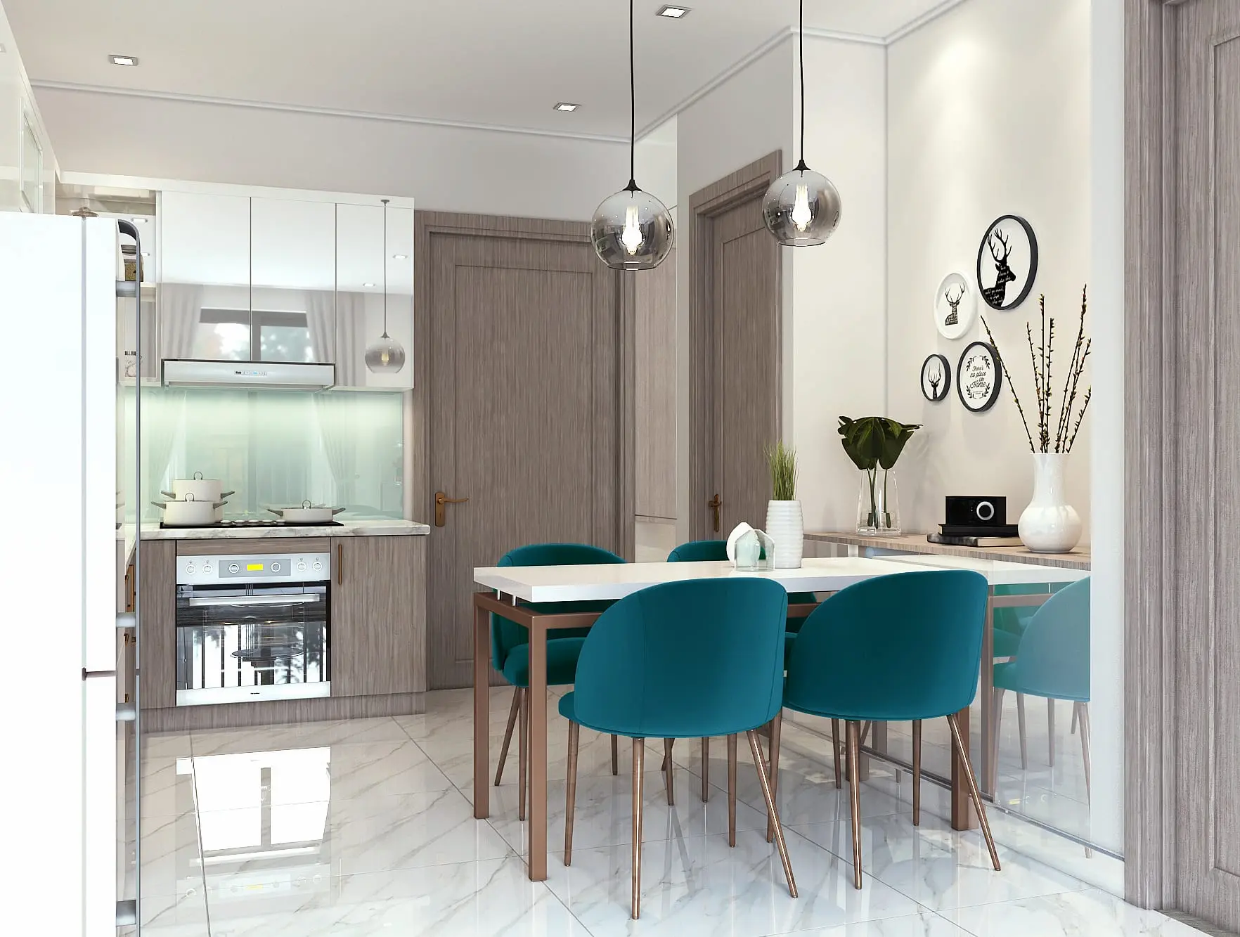 bếp căn hộ resgreen tower