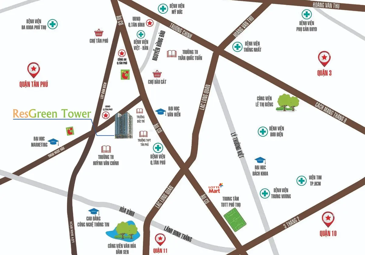 vị trí căn hộ resgreen tower
